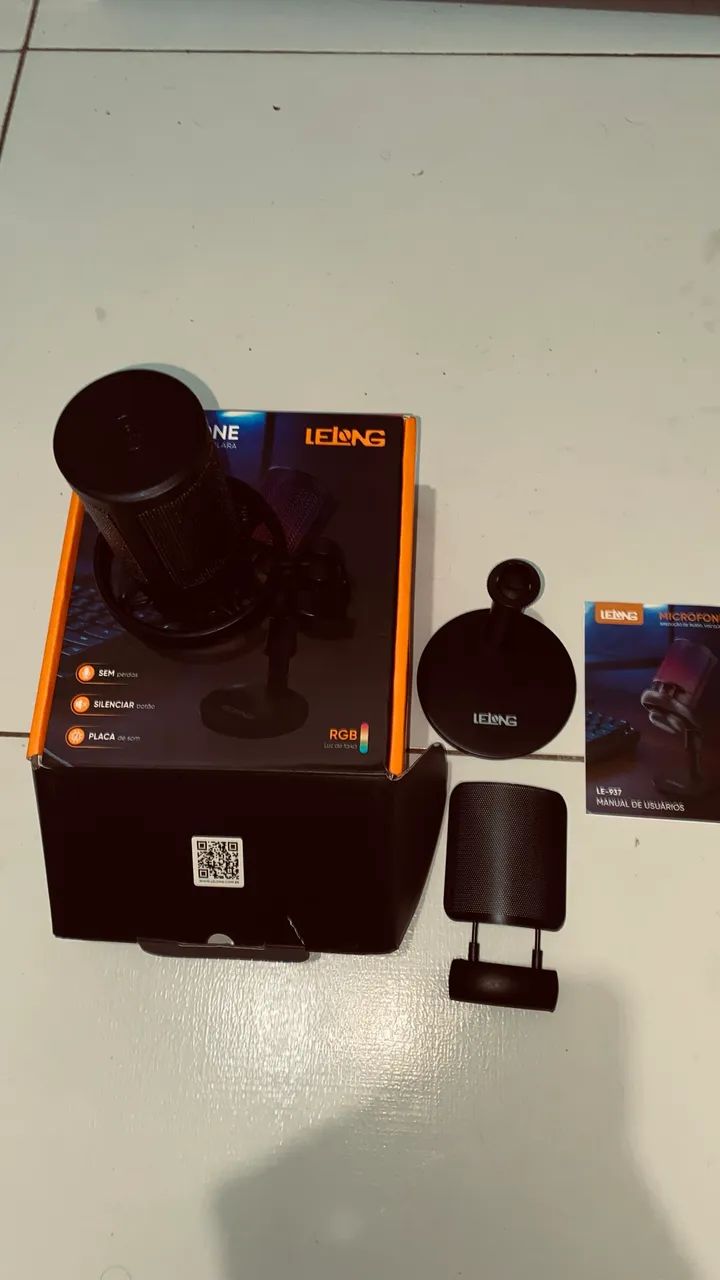 Microfone Gamer Lelong LE-937 - RGB NOVO - Foto 3