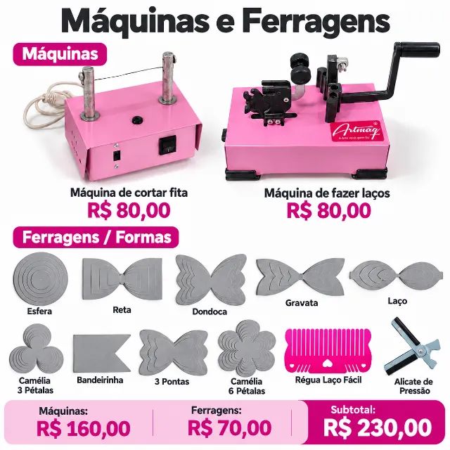 Kit Completo para Laços e Laços Pet com 2 Máquinas e Materiais - Foto 2
