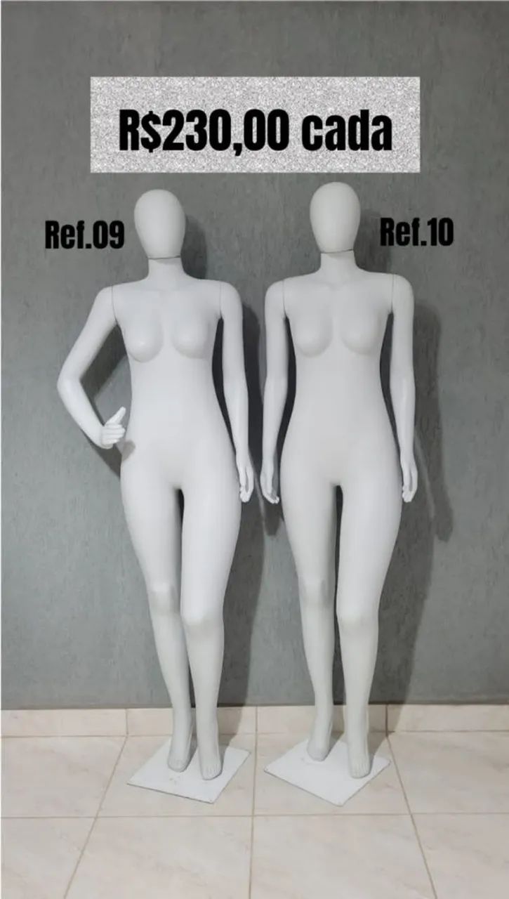 Manequim feminino R$230,00 cada