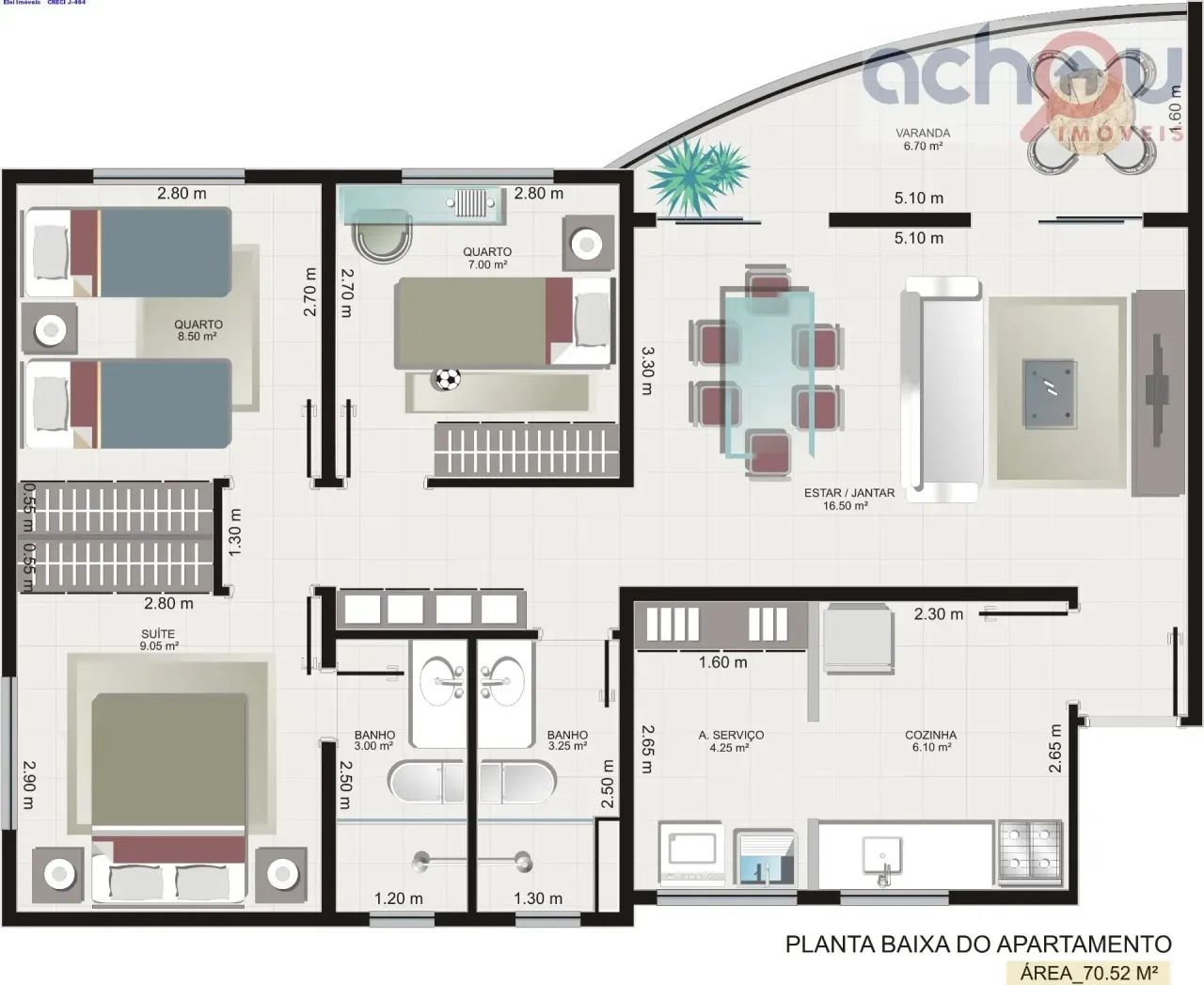 Marabá - Apartamento semimobiliado Ed. Planície do Sol - Foto 3