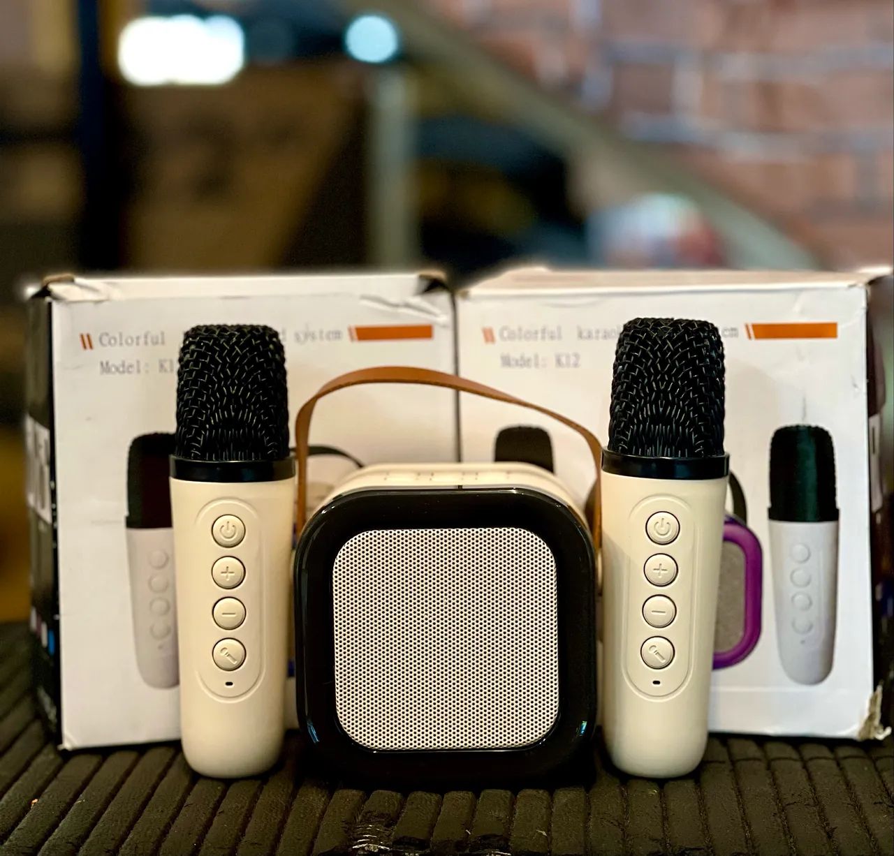 Caixa de som Karaoke K12 Com microfone sem fio - Foto 4