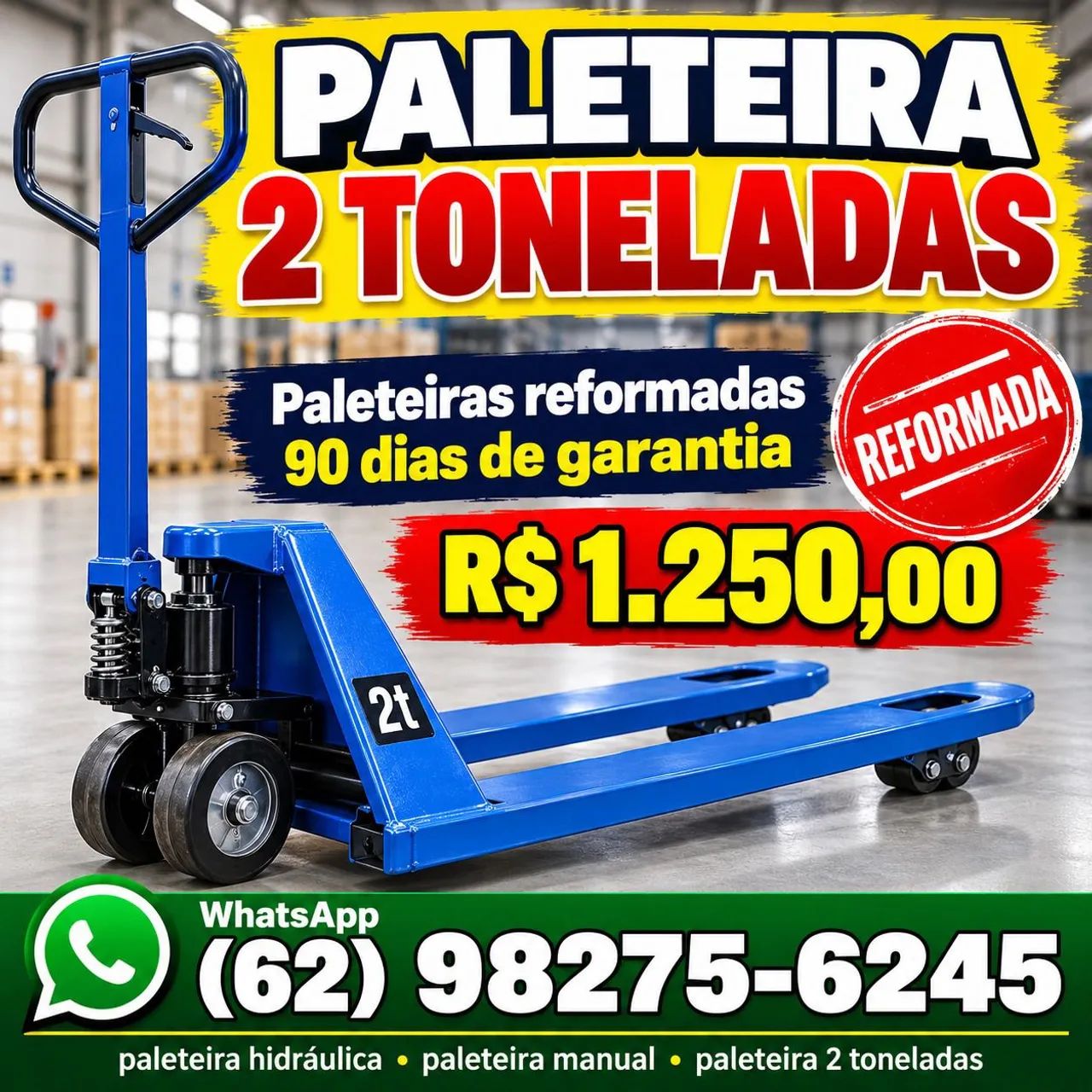 Paleteira burrinha 2 toneladas 