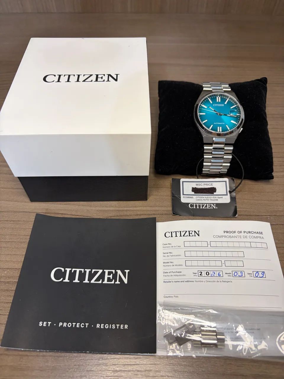 Relógio Citizen Tsuyosa azul gradiente  - Foto 3