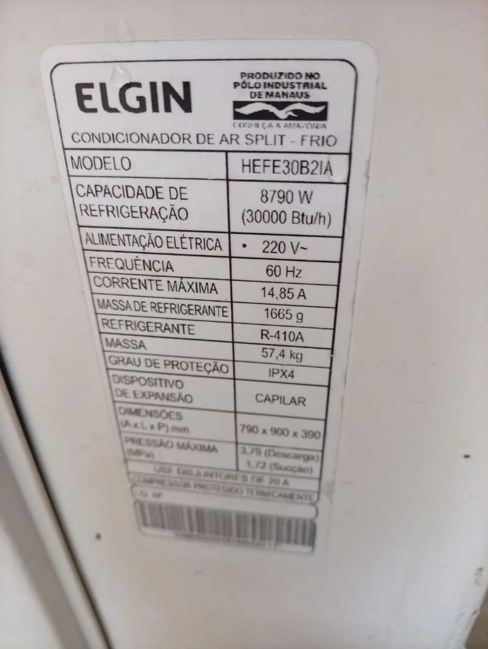 Ar Elgin 30 mil BTUs  - Foto 2