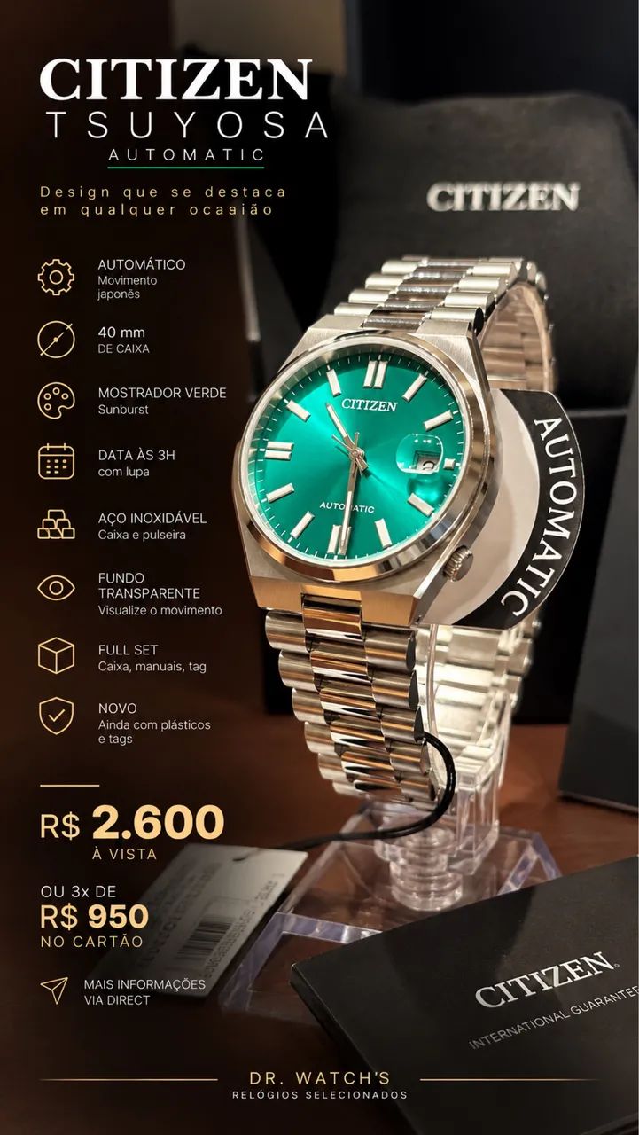 Citizen Tsuyoza 40mm automático original 