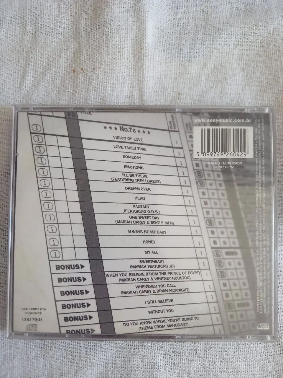 Cd Mariah Carey  as melhores  - Foto 2