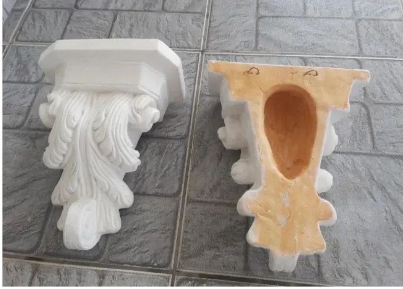 Par de peanhas em gesso - Foto 3