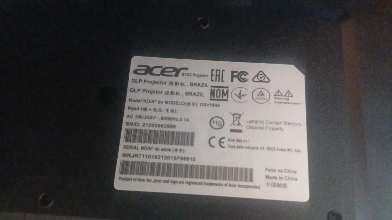 PROJETOR MULTIMIDIA ACER X1126AH  - Foto 5