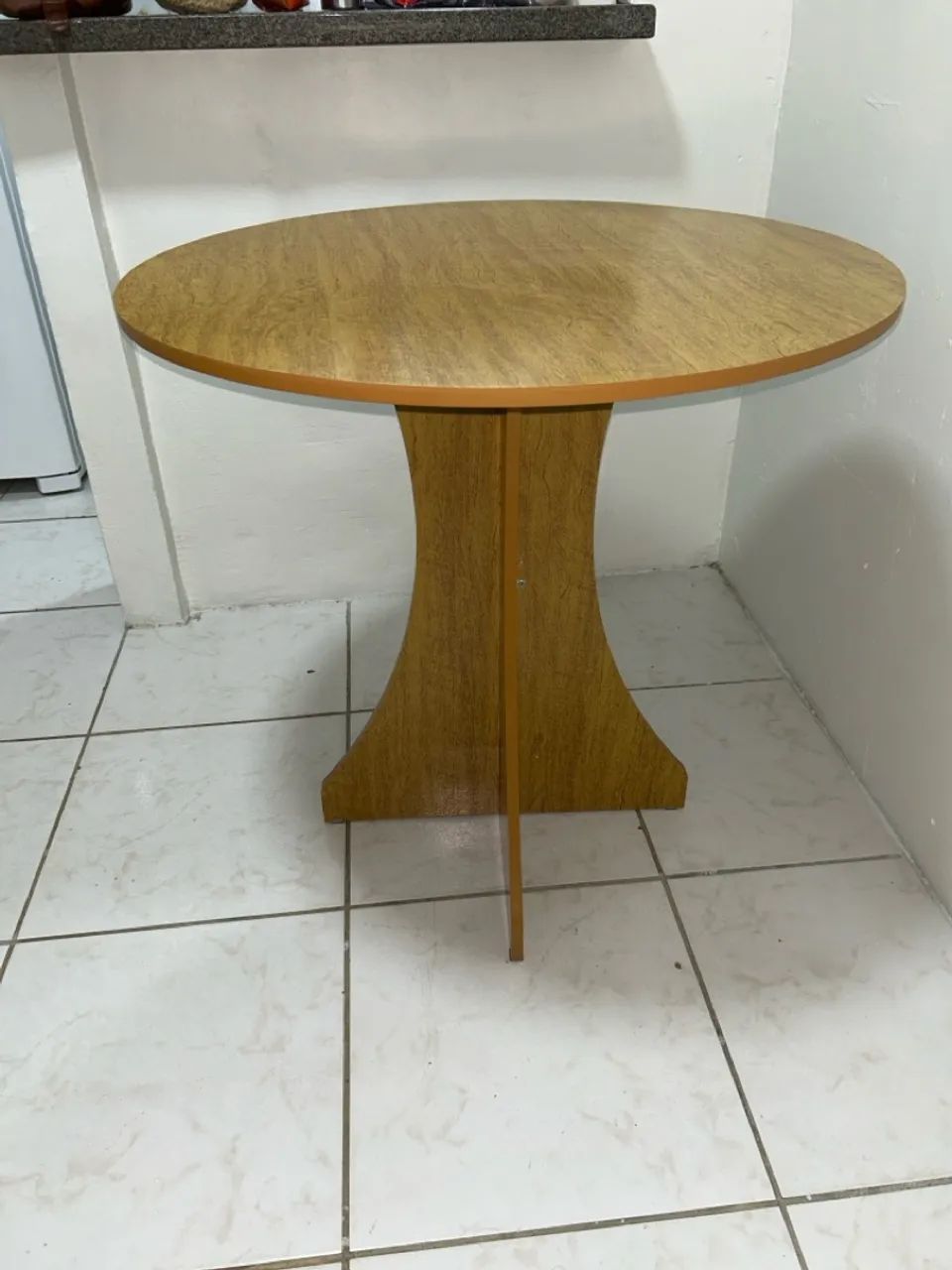 Mesa rústica redonda versátil 80cm natural  - Foto 5