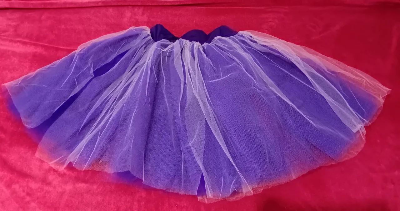 Saia de tule adulto com duas cores  - Foto 3