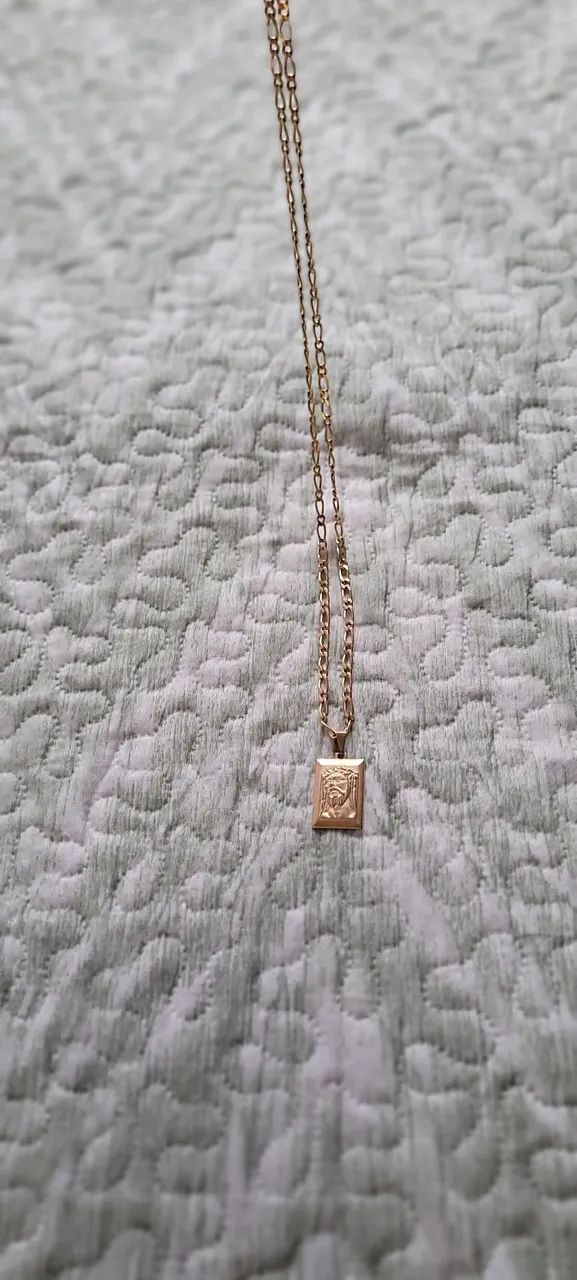 Corrente banhada a ouro 24 com pingente  - Foto 3