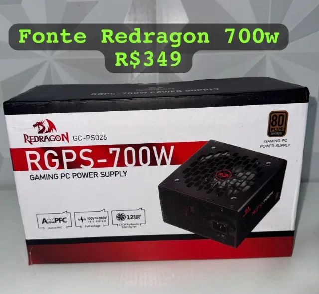 Fonte Redragon 700w 80 Plus [Novo]