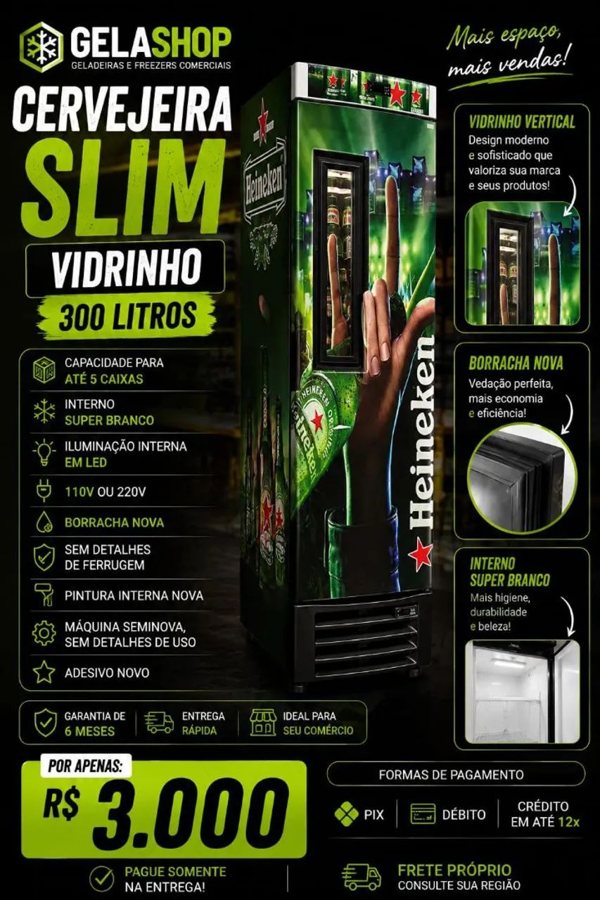 Cervejeira - slim - vidrinho - garantia 