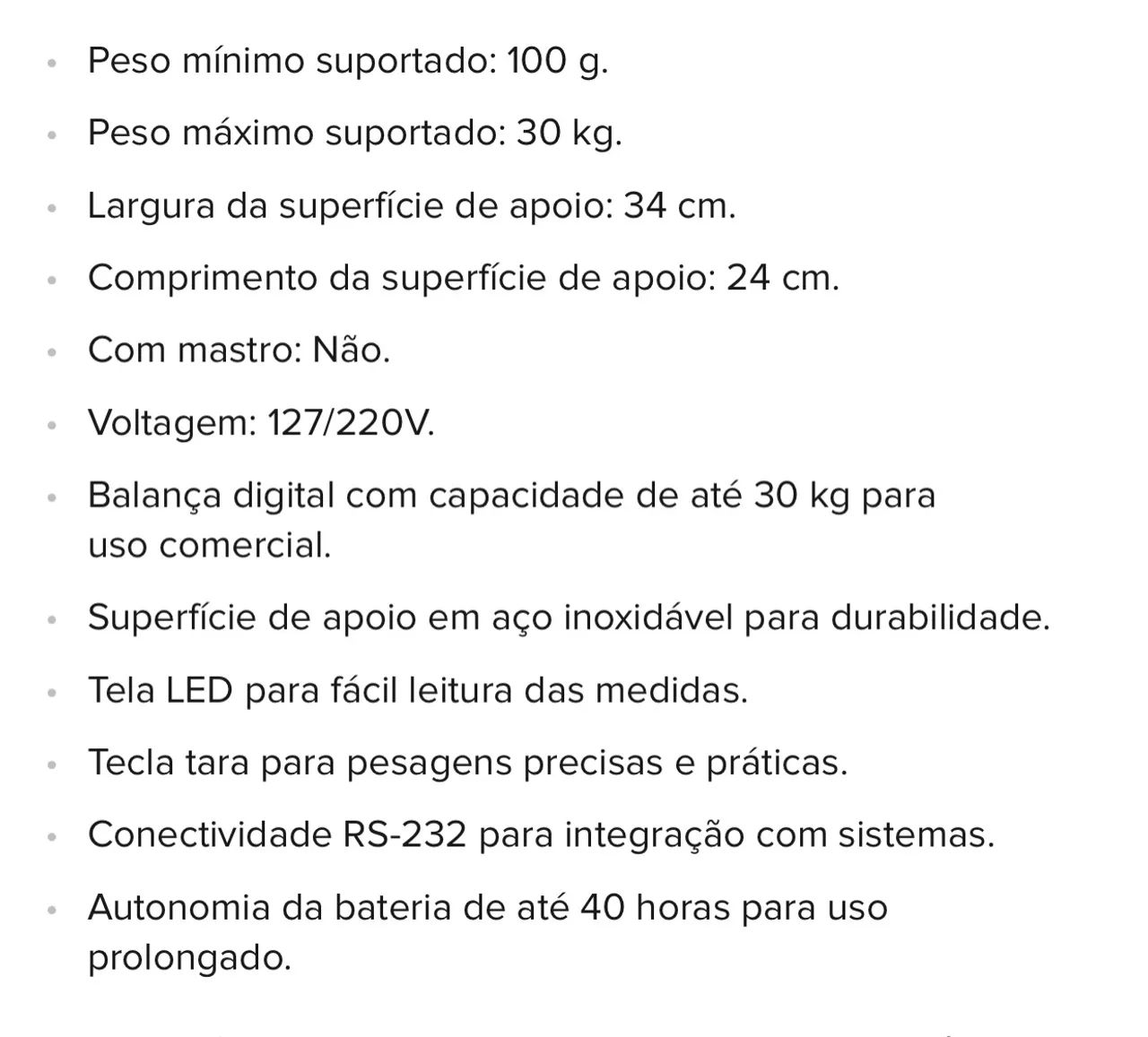 Balança Comercial Digital Elgin DP 3005 - Foto 6