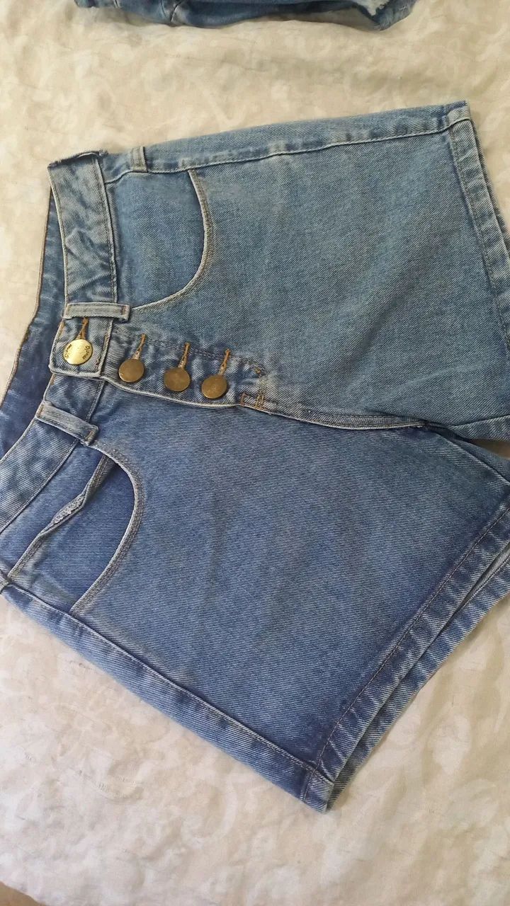 Shorts jeans num 38 pouco usados - Foto 4