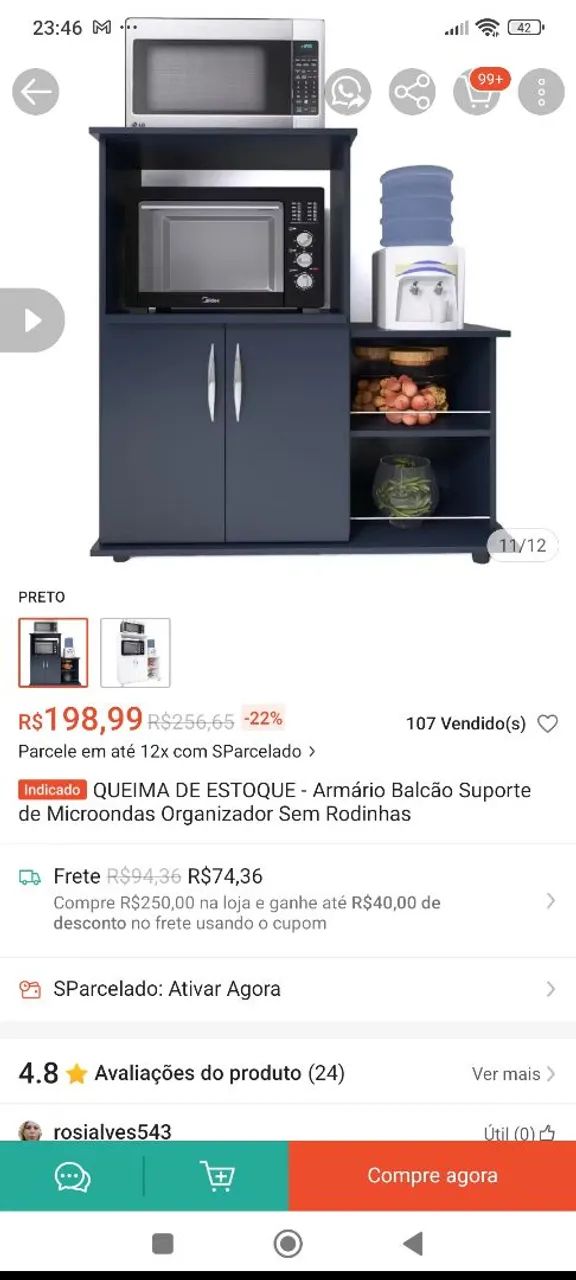 Armário fruteira