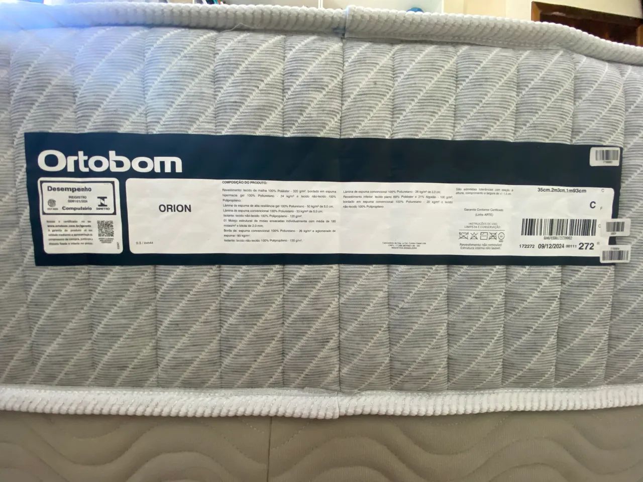 Cama completa king, colchão orion ortobom com base e cabeceira - Foto 3