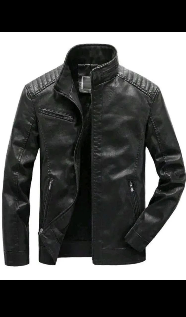 Jaqueta de couro masculino 