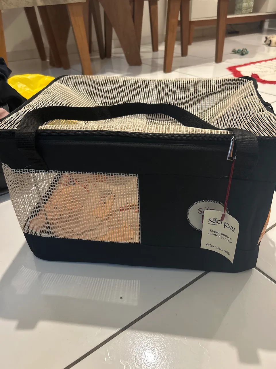 Bolsa de transporte pet avião 