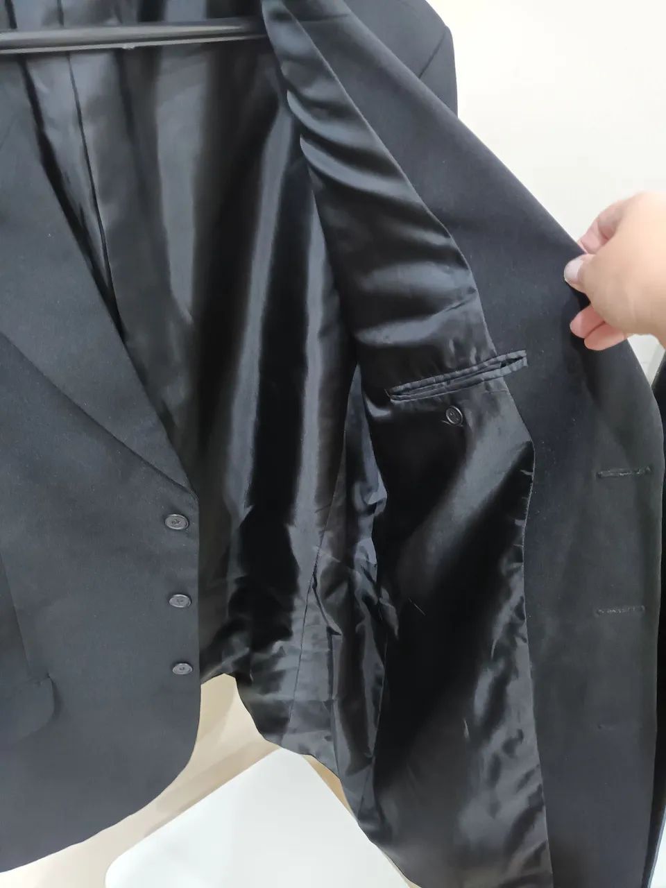 Terno preto masculino 48 (blaiser + calça) - Foto 2