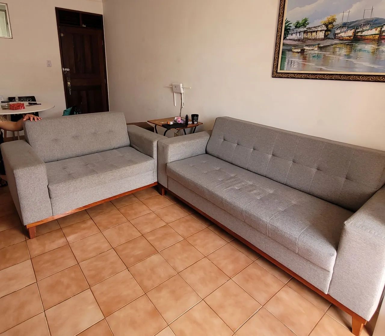 Conjunto de sofá 2 e 3 lugares 