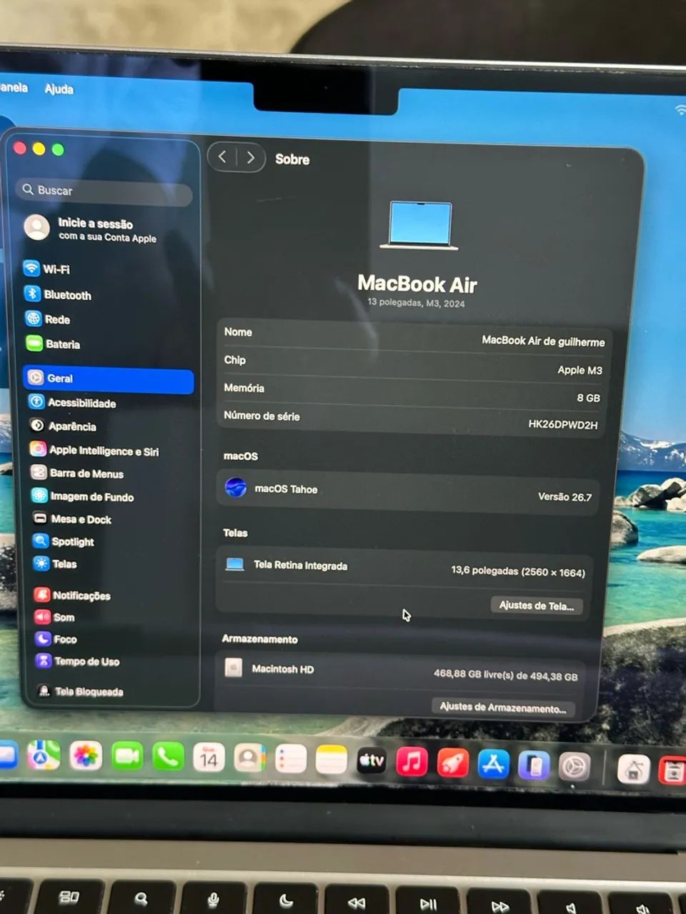 Macbook Air M3 2024 com 512gb deSSD - Foto 2