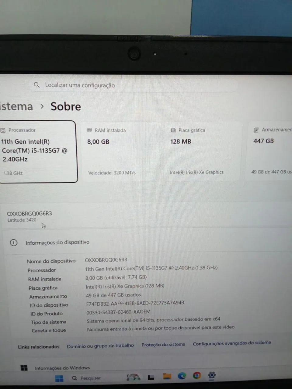 Notebook Dell Core i5 11th 8GB SSD480GB - Foto 4