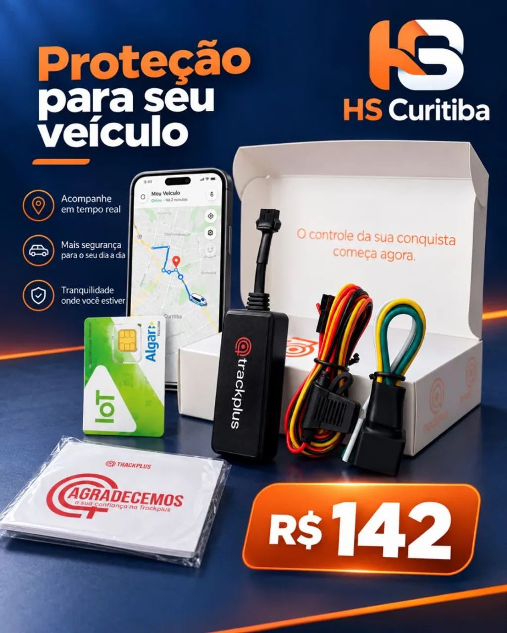 Rastreador vehicular novo