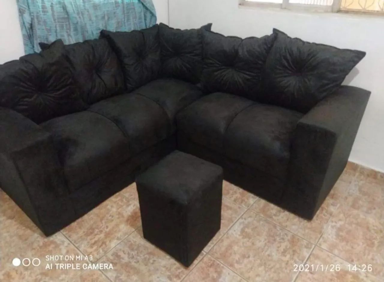 SOFÁ DE CANTO + PUFF EM PROMOÇÃO - Foto 5