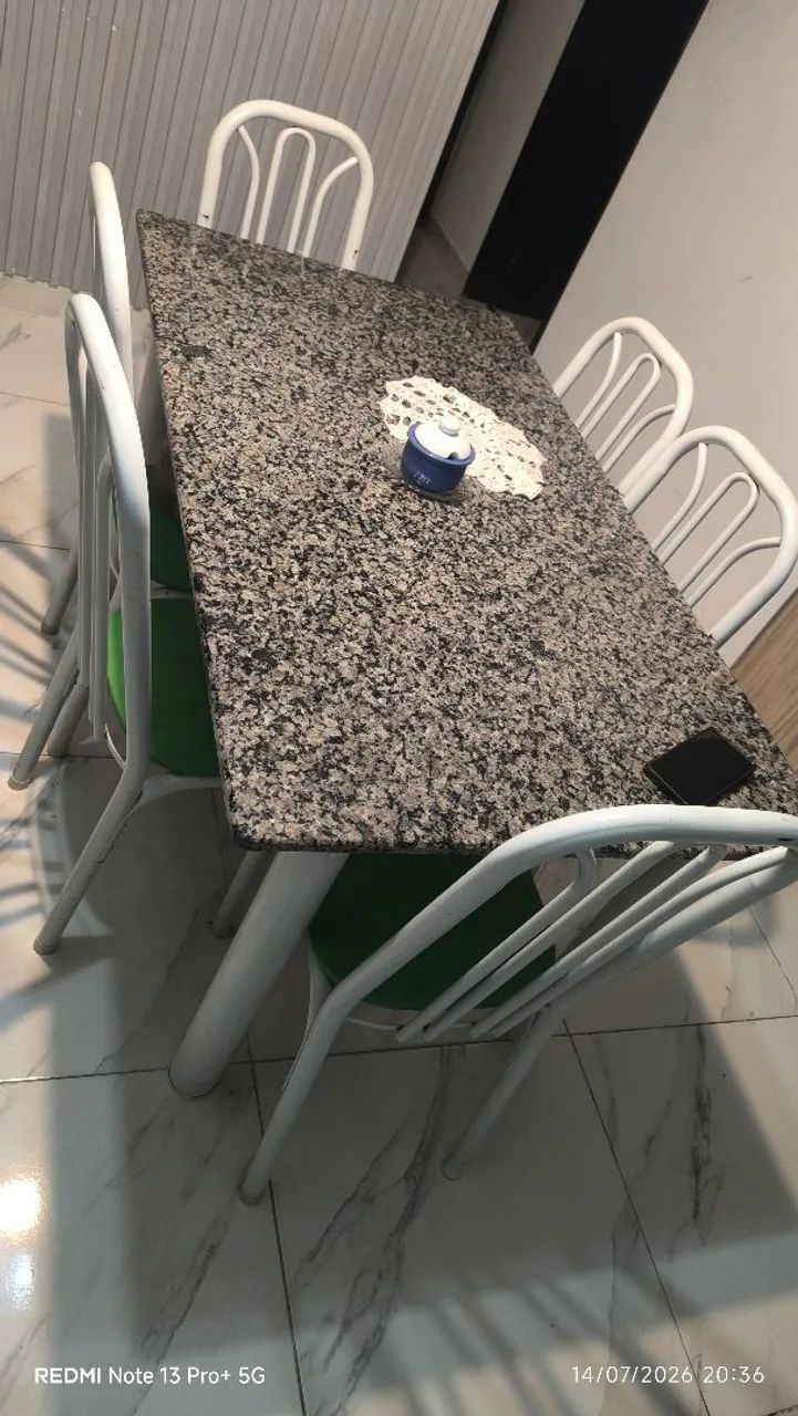 Mesa de mármore 6 lugares  - Foto 3