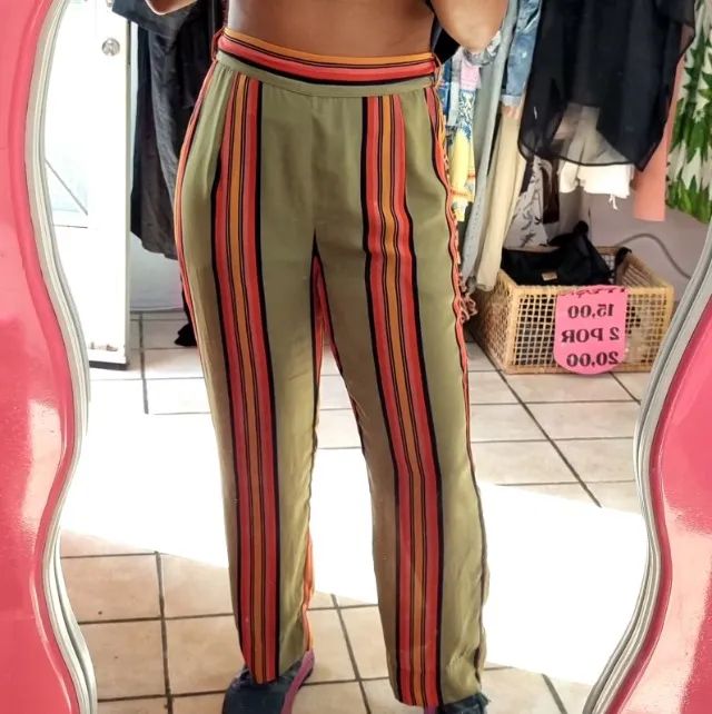 calça richards feminina verde listrada - Foto 4