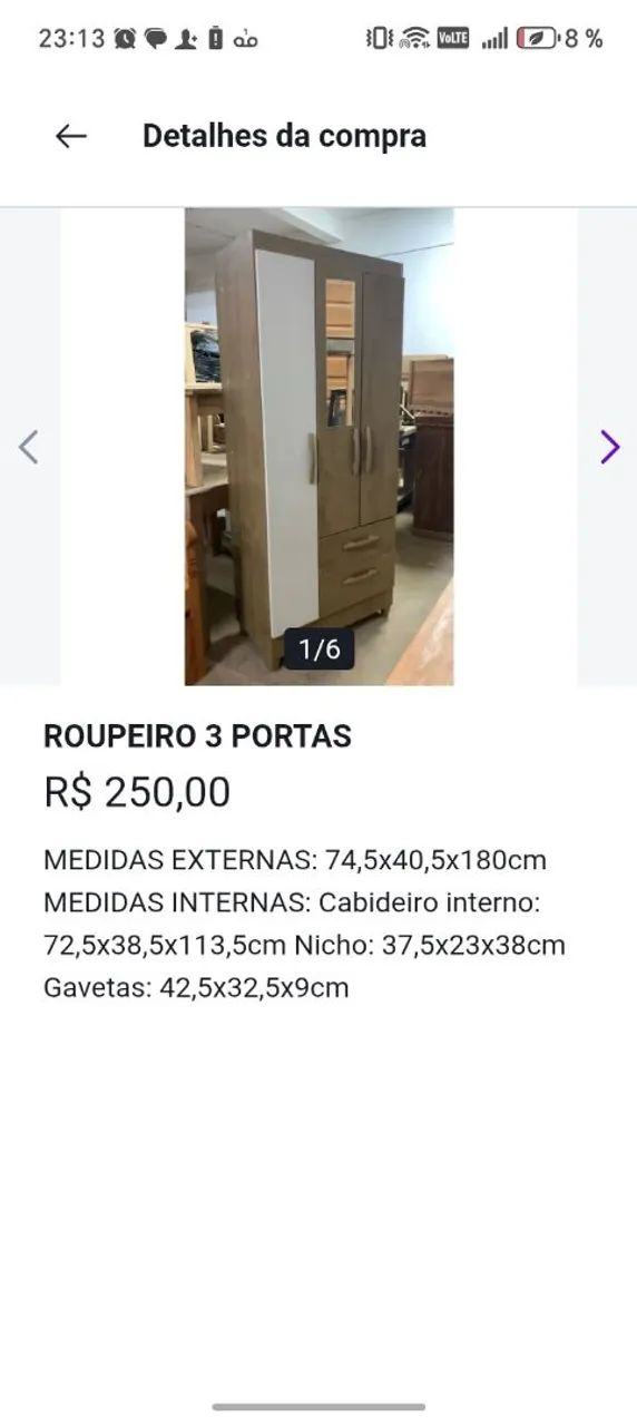 Guarda roupa solteiro