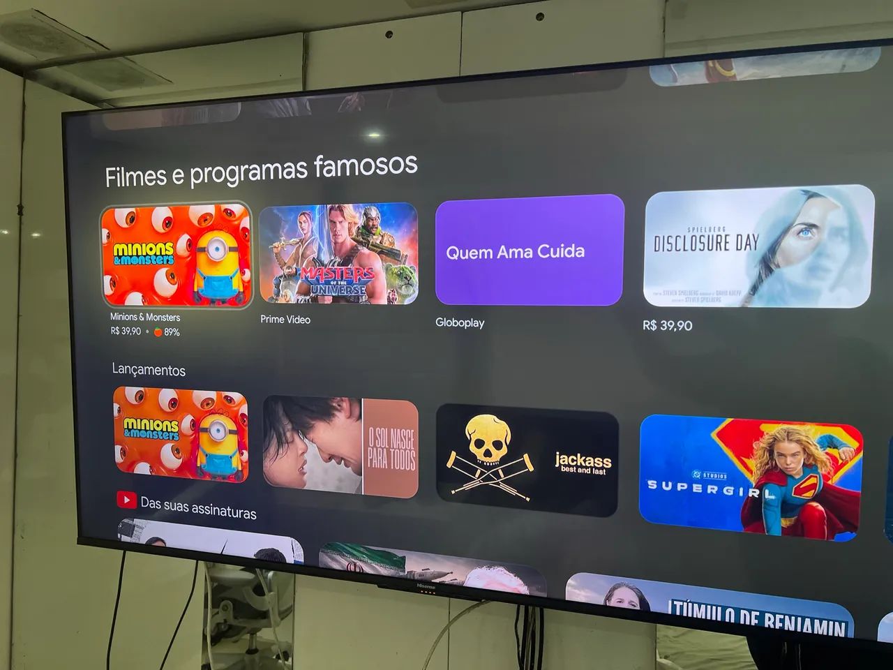 TV 4k smartv 2025 Hisense DLED 65 polegadas 65U6N