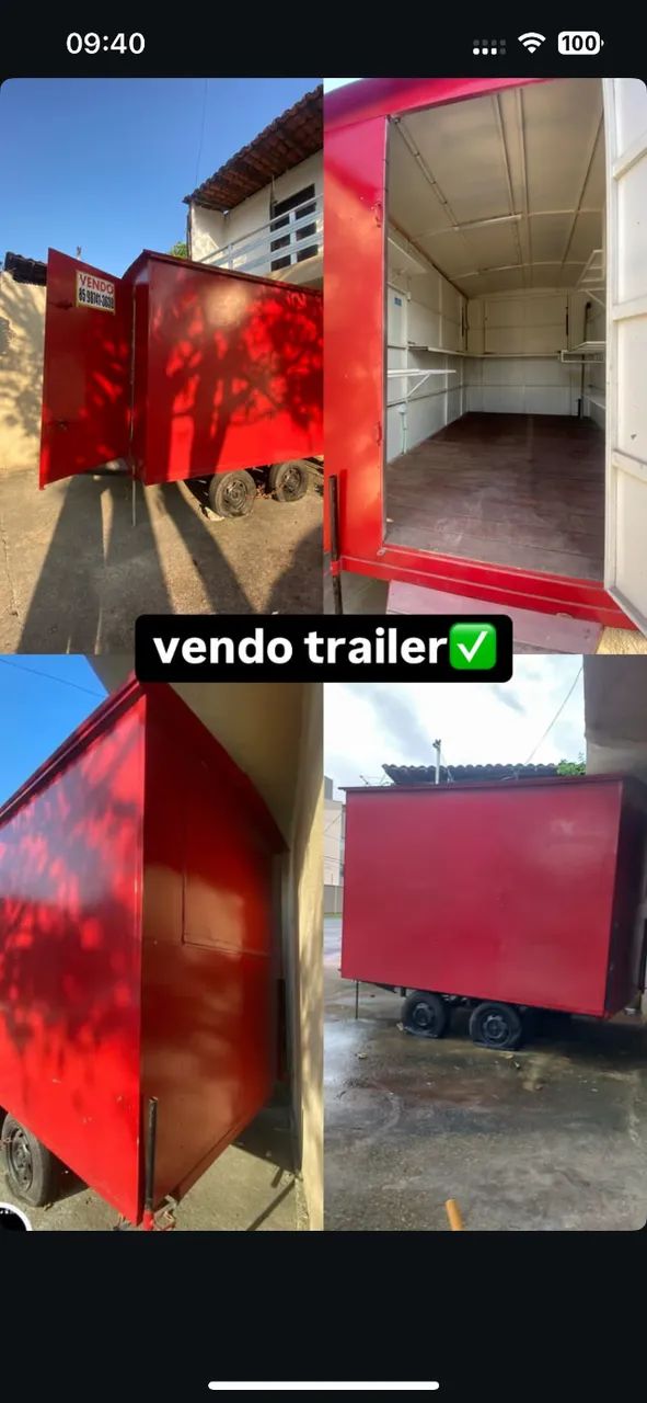 Trailer com reboque para venda! 