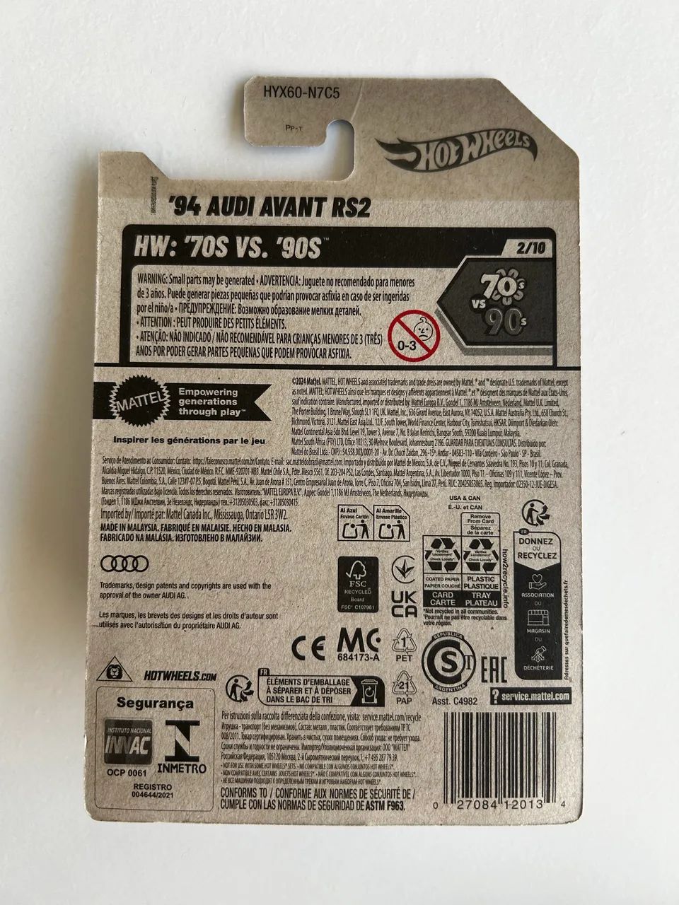 Hot Wheels 94 Audi Avant RS2 Branco - Foto 3