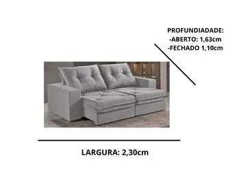 Sofá Reclinável 2,50cm - Promoção! - Foto 5