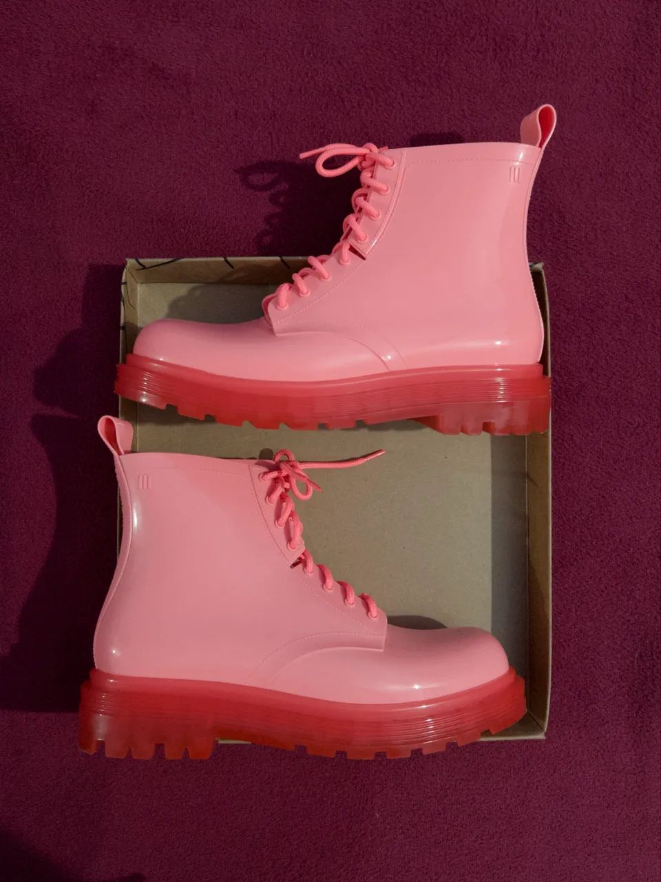 Bota Coturno Melissa Rosa 37 - Foto 2