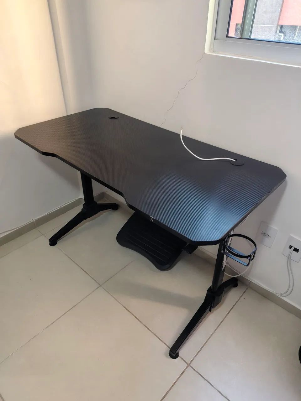 Mesa Gamer Husky Snow Preta - Foto 3