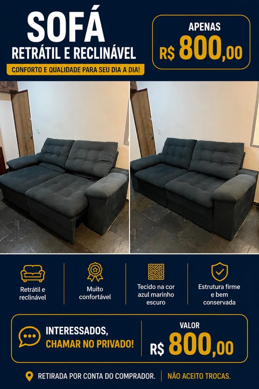 Sofá retrátil 