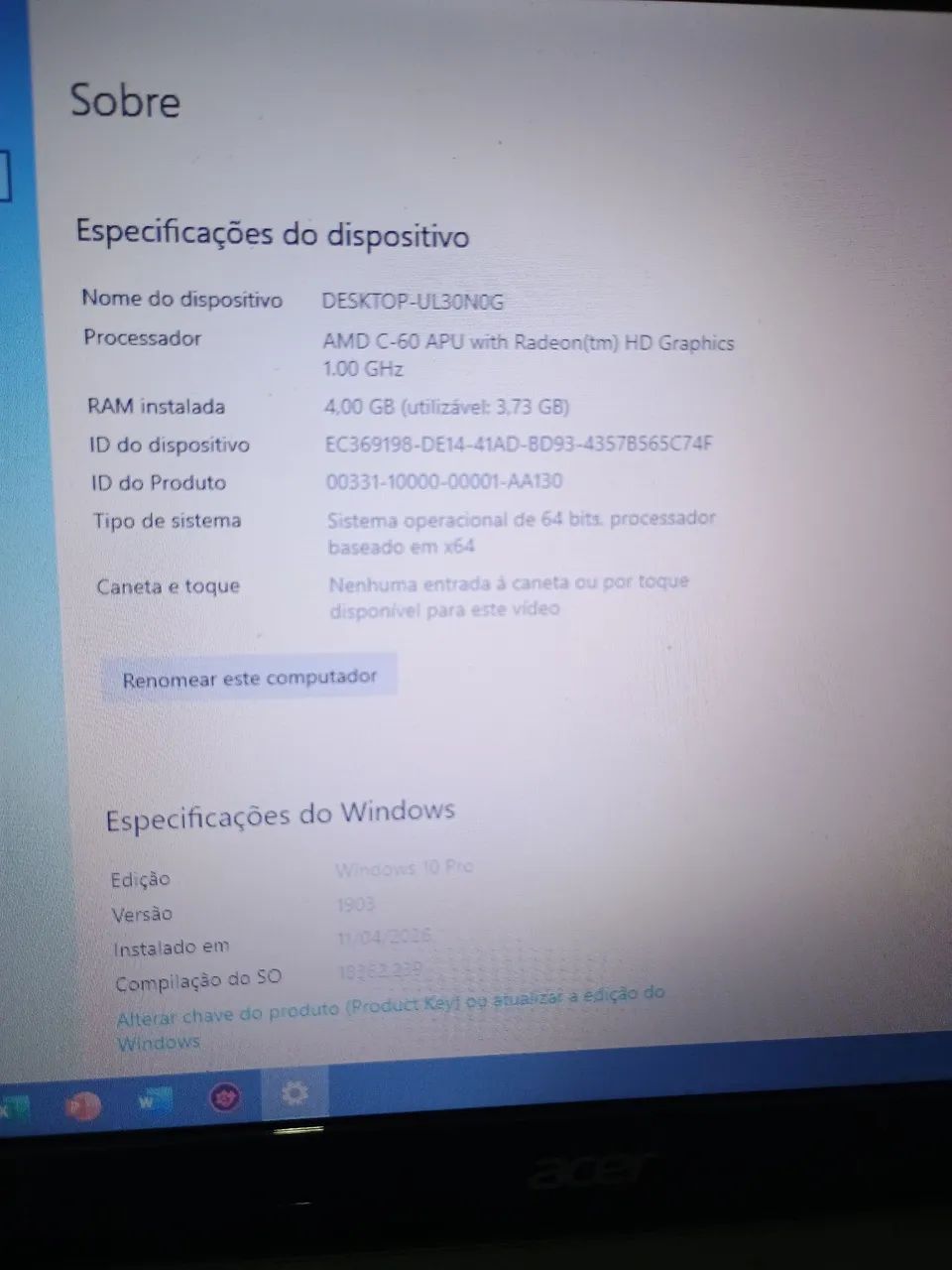 Notebook *ACER** LEIA E VEJA AS FOTOS ANTES DE PERGUNTAR  - Foto 3