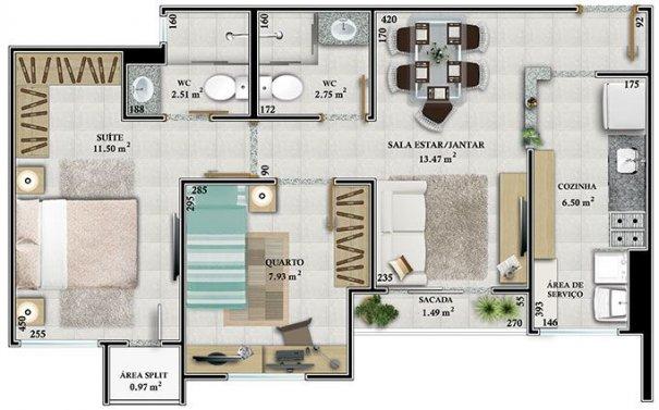 Apartamento - Green Park Residencie - 2 quartos sendo 1 suíte - Foto 12