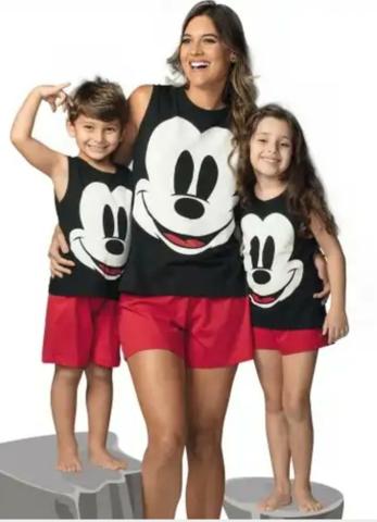 Kit Pijama Mickey Mãe e Filhos