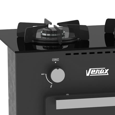 Fogão A Gás Portátil Mini Cook 2 bocas Com Forno Venax - Foto 4