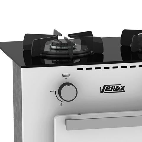 Fogão A Gás Portátil Mini Cook 2 bocas Com Forno Venax - Foto 3