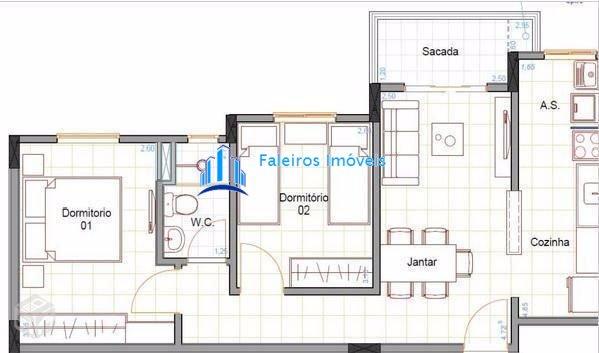 Aparatmento 2 dormitórios com sacada e lazer completo - Apartamento a Venda no b... - Foto 8