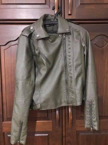 jaqueta militar de couro