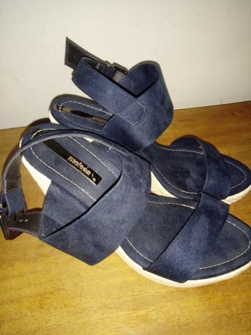Sandália Ana bela azul marinho camurça - Foto 2