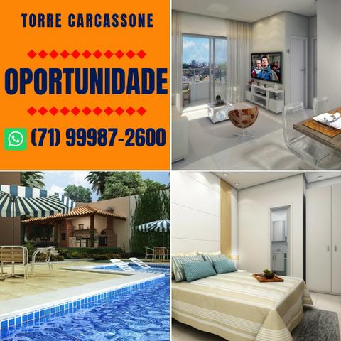 Excepcional Torre Carcassone, 2 Quartos com suíte, em 54m² no Iguatemi