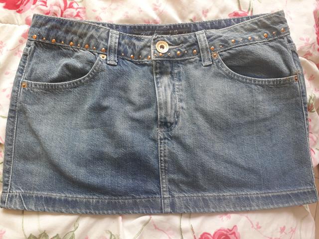 Mini saia jeans