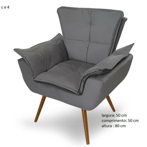 Poltrona decorativa suede (fretes gratis)